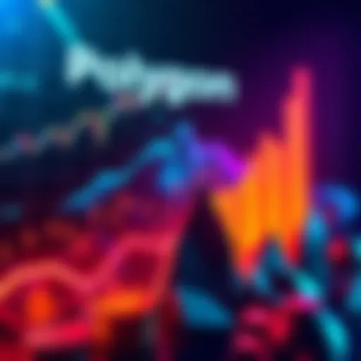 Graph showing potential growth of Polygon with upward trends and investment symbols