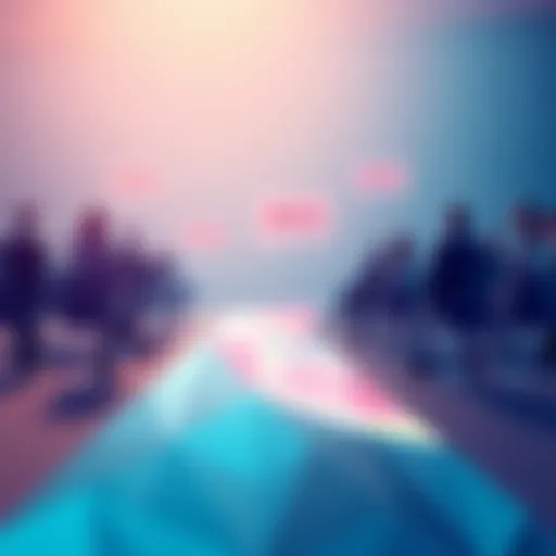 A graphic showing a clear path with simplified marketing messages leading towards a group of interested investors, symbolizing the need for better communication.