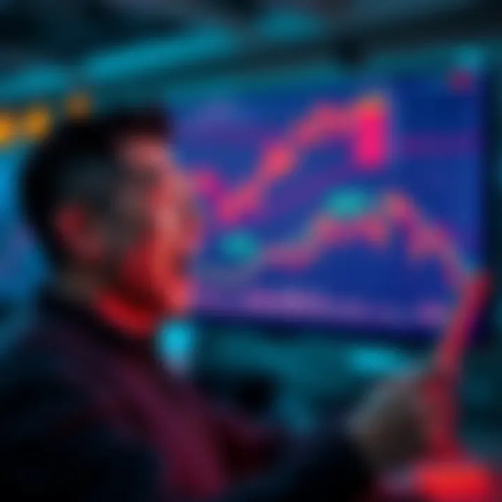A person looking excited while reviewing financial charts related to Algo's market performance in 2025.