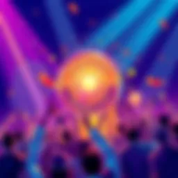 A vibrant illustration showcasing the $POWSCHE token with community members celebrating around it, symbolizing value and utility in cryptocurrency.