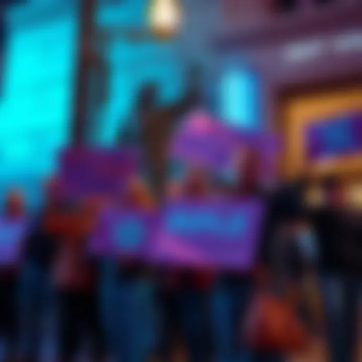 A group of people holding signs outside Congressman Fry's office, advocating for an investigation into the Ripple SEC case.