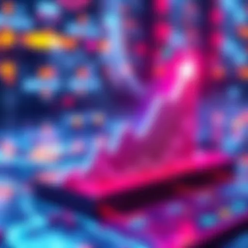 A visual representation of Qubic's hashrate achievement, featuring a digital graph showing a significant increase in performance.