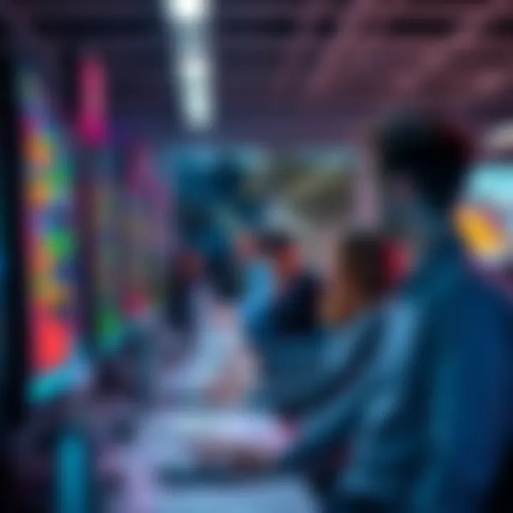 A group of people reviewing a set of tasks on a computer screen, showing preference for quick options over long ones.