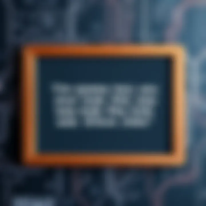 Chalkboard displaying the quote 'I'm gonna tell my kids this was Steve Jobs' with a tech-themed background