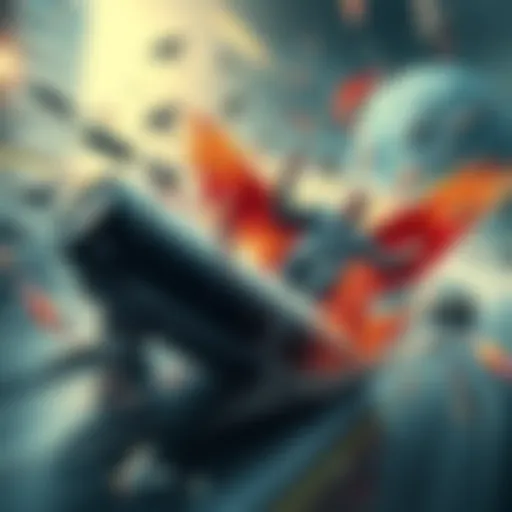 A dramatic scene showing various elements of life transforming quickly, symbolizing rapid change in just a minute.