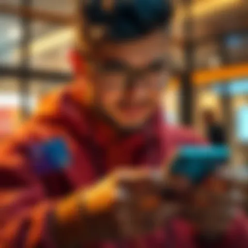 A person examining their Revolut credit card and comparing account options on a phone.