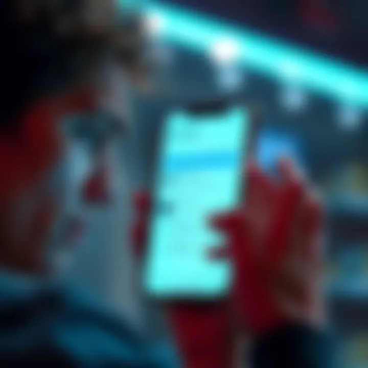 An upset user looking at a smartphone displaying the new Revolut money request interface, symbolizing the complexity of recent changes in the app.