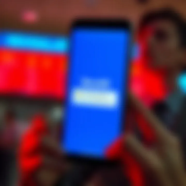 A smartphone screen displaying the Revolut app showing a crash error message. User looks frustrated trying to use the app.