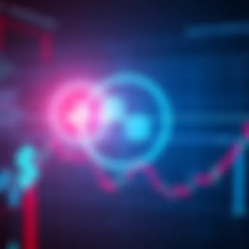 Ripple pursuing a major acquisition of Circle in a bustling market; visual of Ripple's logo and financial charts.