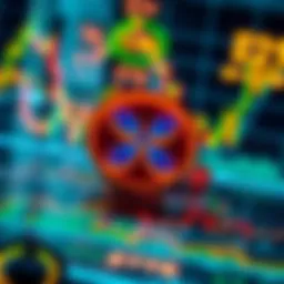 A graphic of Ripple's logo with financial charts and ETF symbols, highlighting ongoing discussions about Ripple's legitimacy and market position.