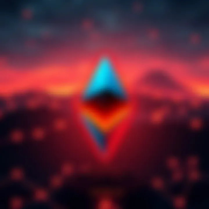 Ronin Network logo over a stylized Ethereum symbol, representing its return as a Layer 2 solution for gaming.