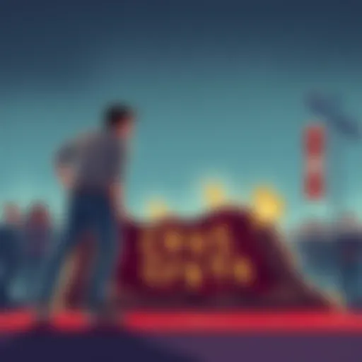 An illustration showing a person pulling away a rug labeled 'Crypto' from a group of shocked investors, symbolizing a rugpull scam.
