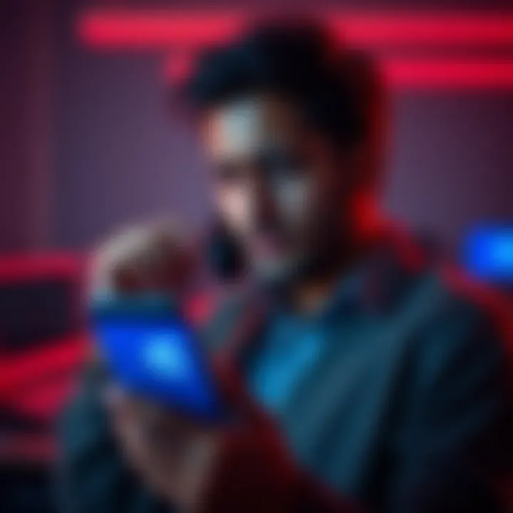 A person receiving a suspicious phone call with a worried expression, holding a smartphone displaying a Coinbase logo.