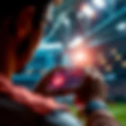 A person placing a sports bet on a mobile device, highlighting privacy and security features of Monero.
