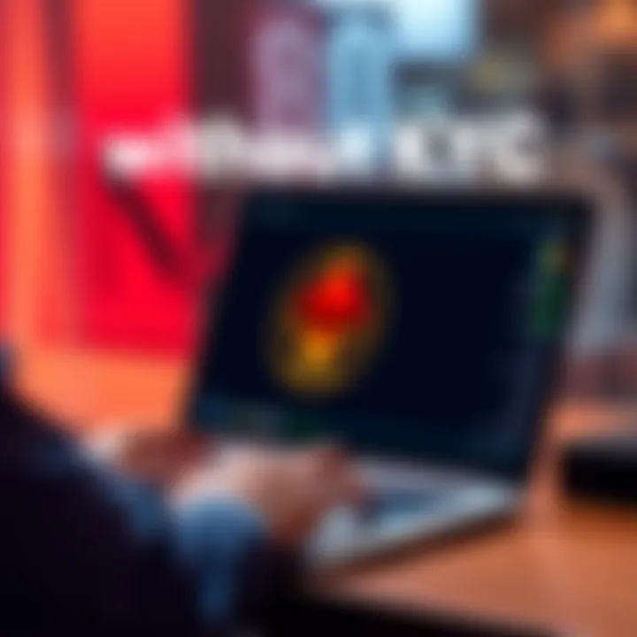 A person using a laptop to sell Monero cryptocurrency quickly and privately, with a focus on ease and security.