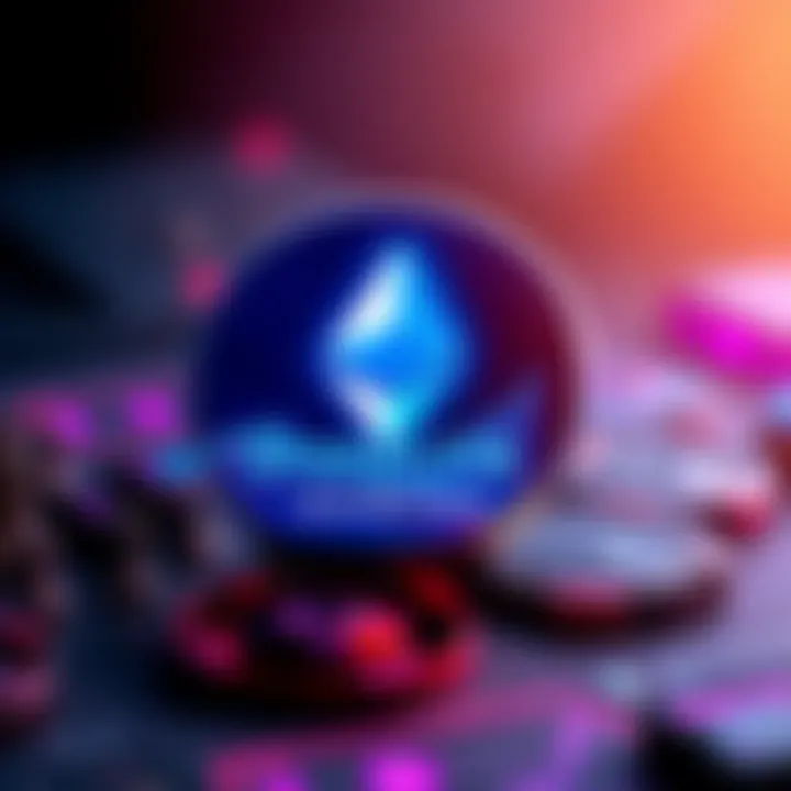 SharpLink Gaming logo with graphics showing a growth in Ethereum holdings