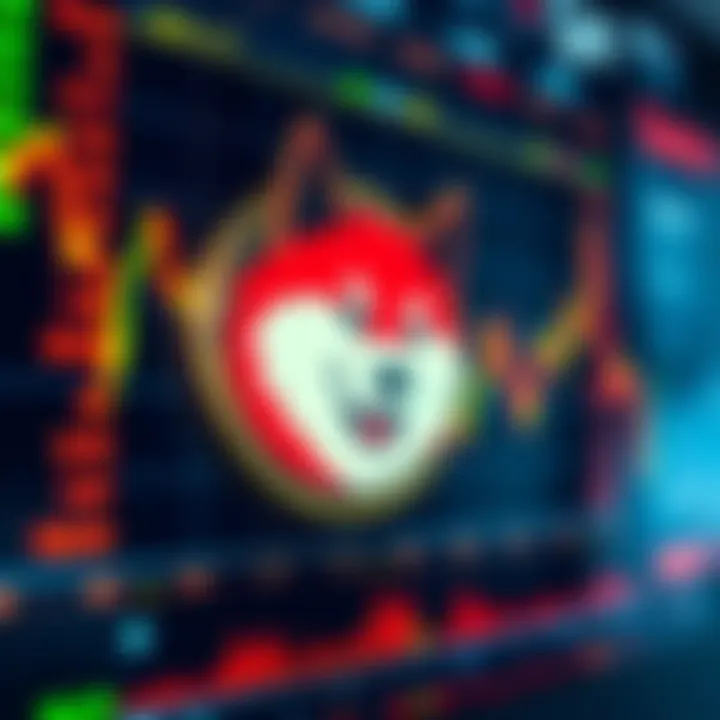 Shiba Inu coin displayed on a digital trading screen, showing rising values as interest grows among investors.
