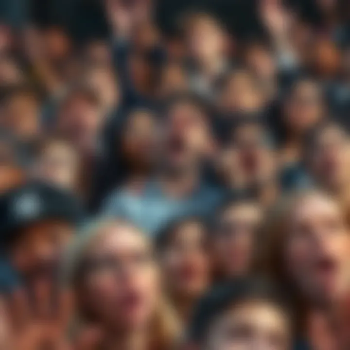 A diverse group of people showing surprise and disbelief at unexpected news, with expressions of awe and shock on their faces.
