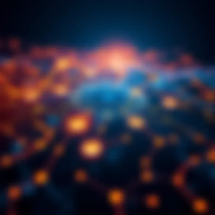 A graphic showing Solana's network with arrows indicating scalability enhancements and connections to DeFi and NFT projects.