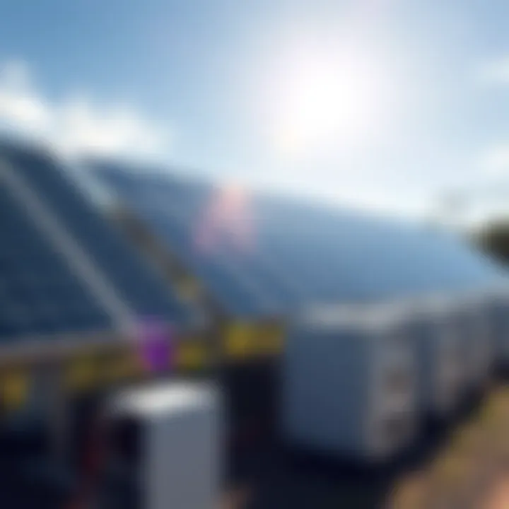 A 20kW photovoltaic system connected to three ASIC miners, showing solar panels in bright sunlight and mining equipment running efficiently.