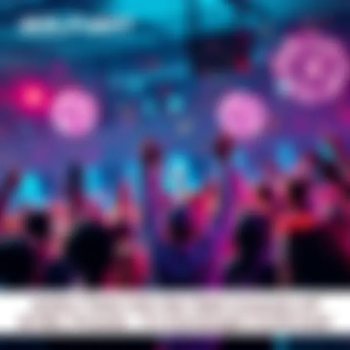 People celebrating the success of the Solfart token presale with excitement in the air.