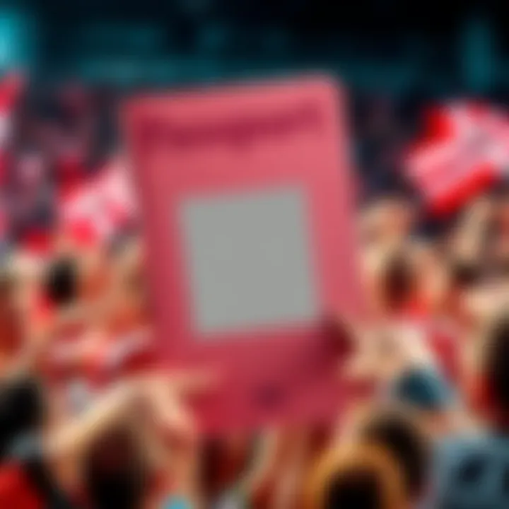 A close-up of a Southampton passport badge showing a blank space where an image would go, surrounded by fans discussing the need for image inclusion.