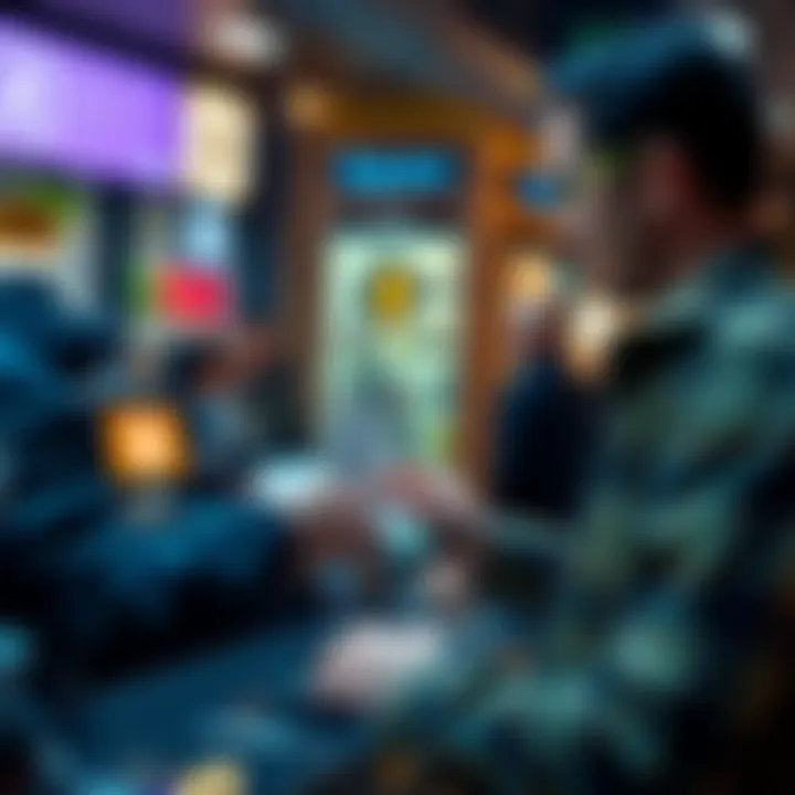 A retailer accepting Bitcoin payments using Square's new system with a digital wallet on a tablet.