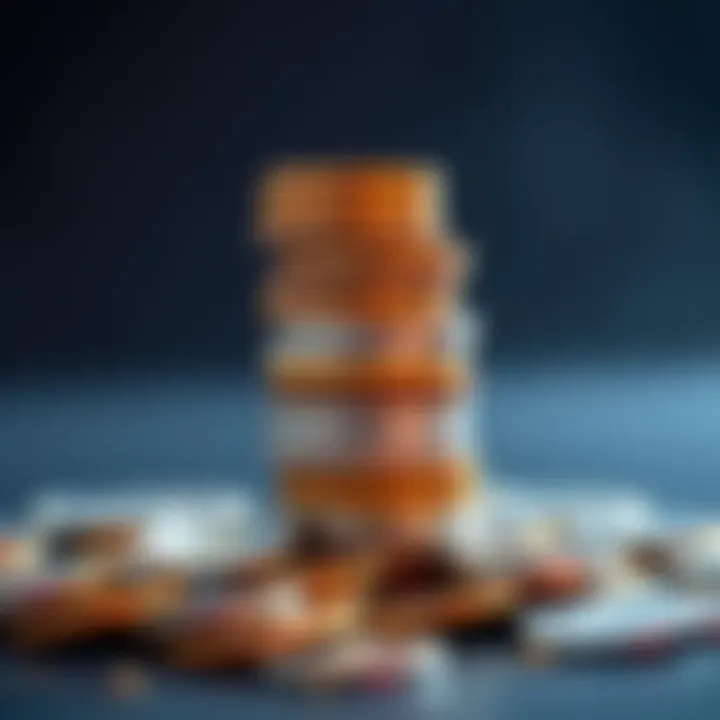 A stack of coins representing the concept of saving and accumulating money