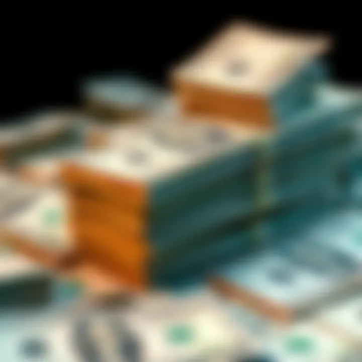 A large stack of freshly printed U.S. dollar bills representing a significant increase in money supply