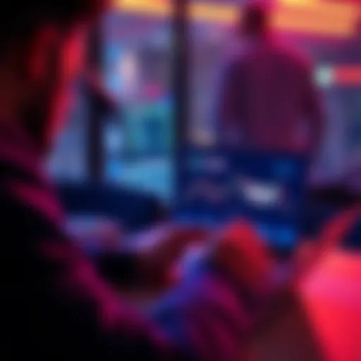 A person reviewing a laptop with TRX graphics while considering staking options for passive income