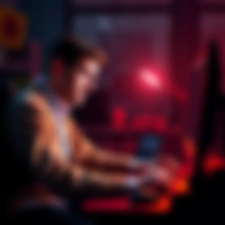 Stefan Thomas sitting at a desk, visibly stressed, as he attempts to access his Bitcoin wallet on a computer