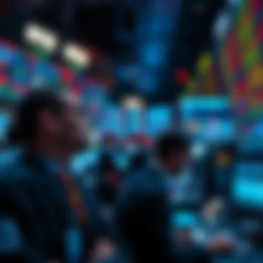 Traders watching stock market screens as markets prepare to open on Monday