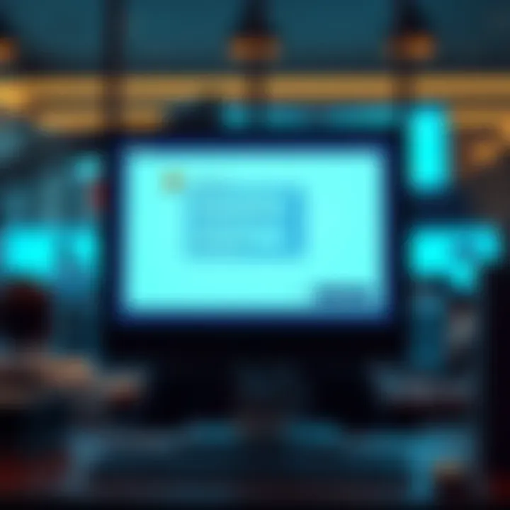 A computer screen showing a chat window that cannot be closed, symbolizing customer frustration with support issues.
