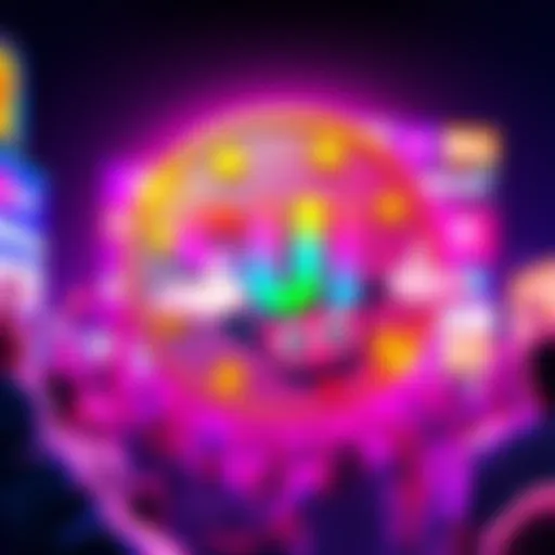 Graphic representing SUI's new meme coin with vibrant colors and a fun mascot character, encouraging community participation