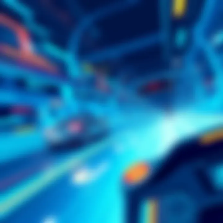 Illustration showing fast transactions on the Sui Network with a gaming theme