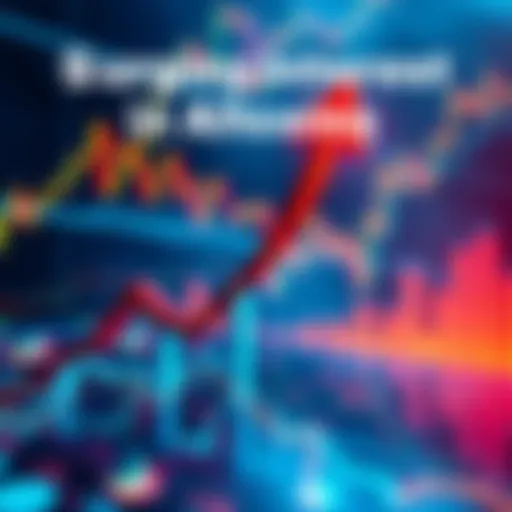 A digital representation of altcoin trends with an upward arrow and a background of charts illustrating recent ETF and treasury movements.