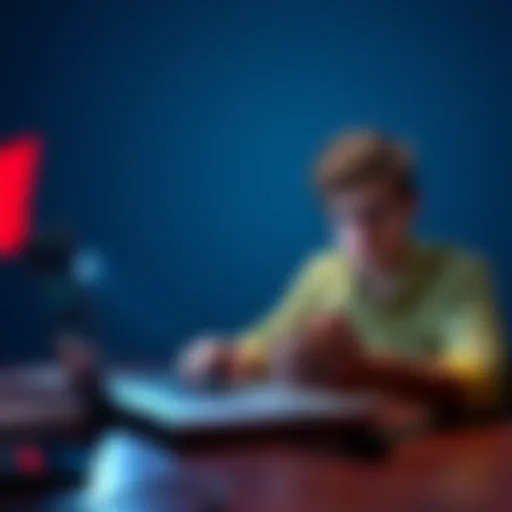 A person looking at a suspicious email about NFTs on their laptop, showing concern and confusion.