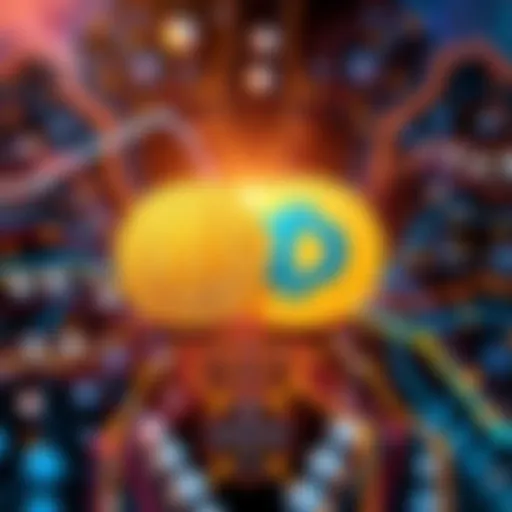 A digital representation of XMR being exchanged for DAI in a secure way