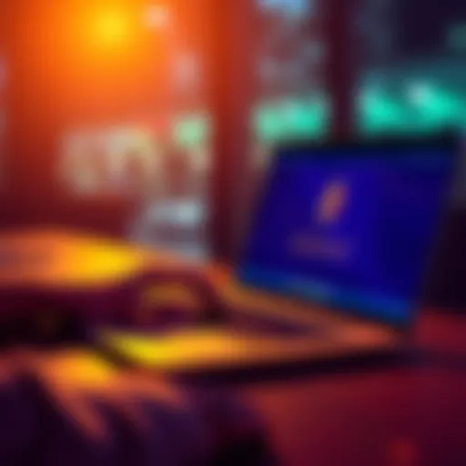 A person using a laptop to swap Ethereum for Solana on a secure platform, showing a seamless transaction process.