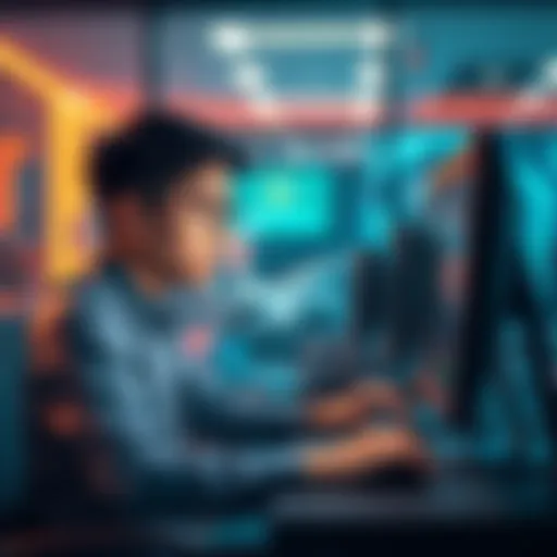 A person looking frustrated while using a computer, with a loading screen indicating a transaction delay.