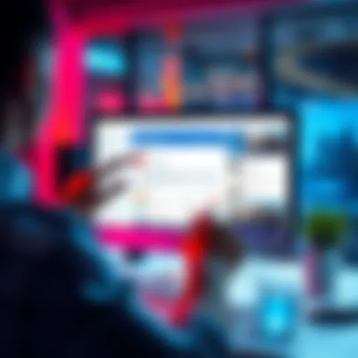 A user clicking on a task within Atlas Apps to view detailed information, showcasing a computer screen with task-related graphics.