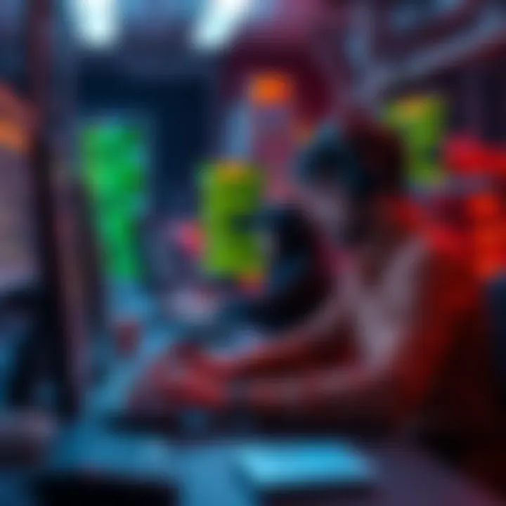 Developers testing interactions between multiple contracts using various strategies with computers and coding tools