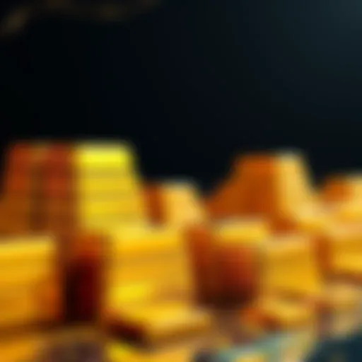 Stacks of gold bars representing Tether's new gold reserves valued at $8 billion