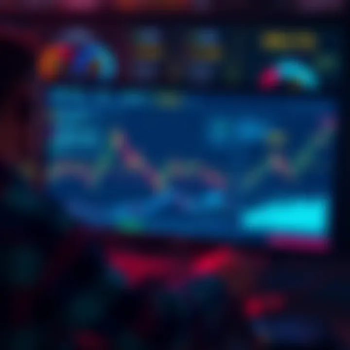 A trader analyzing data charts and graphs related to new meme coins with APIs on a computer screen.