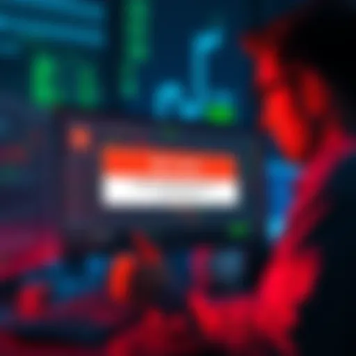 A worried person looking at a computer screen displaying TradeOgre's error message