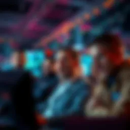 A group of traders looking shocked and stressed as they monitor rapid changes on their screens during a crypto market crash