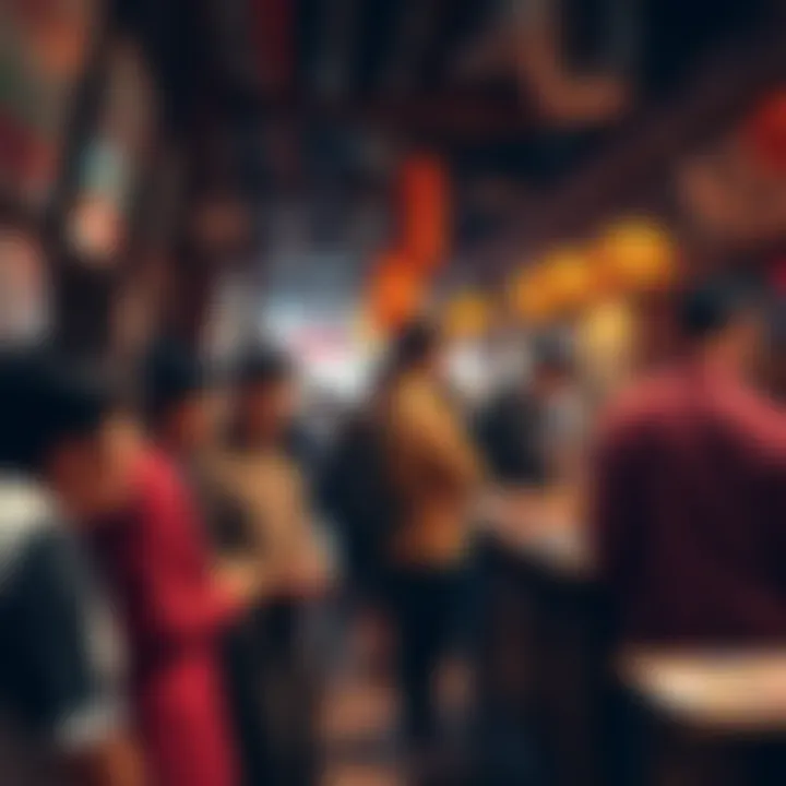 A group of traders engaged in discussions and transactions at a traditional trading exchange, showcasing community and trust in 2025.