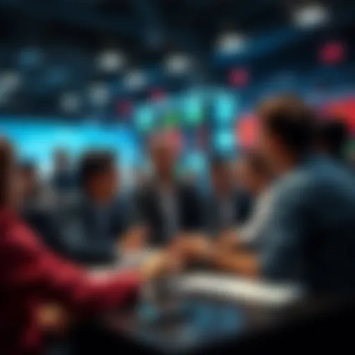 People sharing trading ideas and strategies in a discussion format