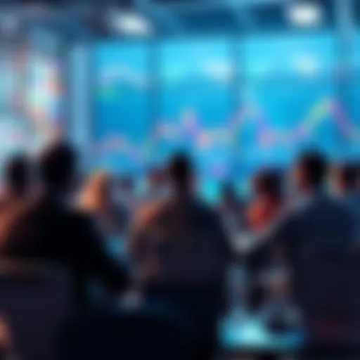 A group of people discussing trading strategies and insights in a forum setting