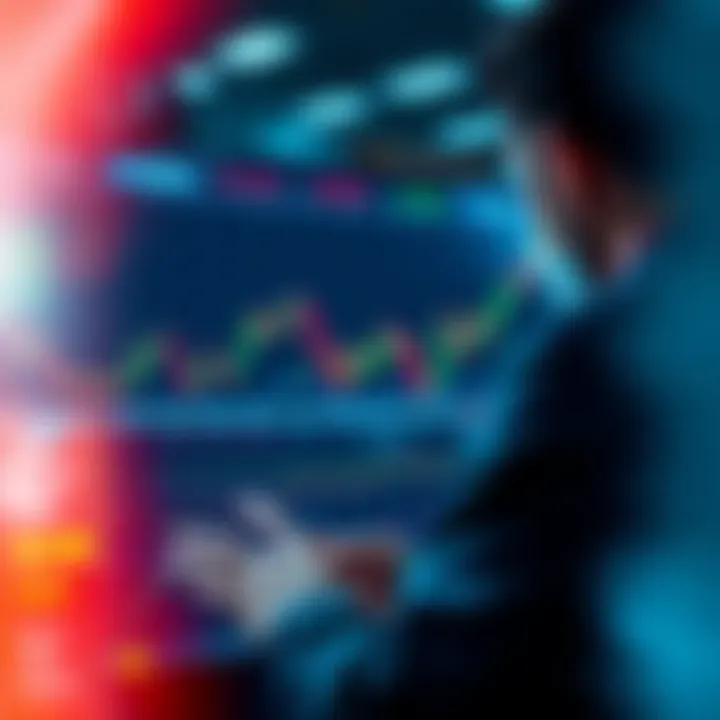 A person examining trading charts and swapping assets on a digital screen, reflecting careful decision-making in finance.